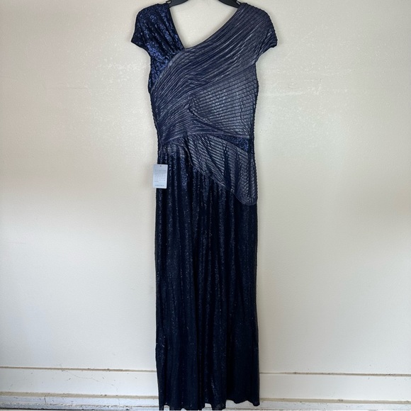 Tadashi Navy Midnight Gown Maxi Dress Size Medium - Picture 9 of 10